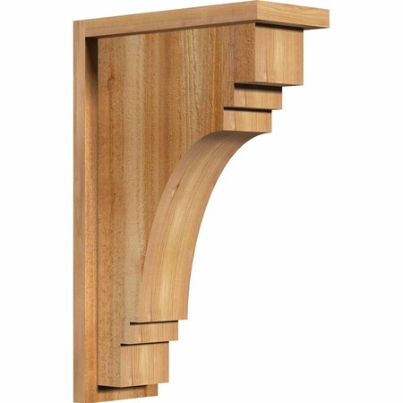 Ekena Millwork Pescadero Rough Sawn Corbel w/Backplate, Western Red Cedar, 6"W x 14"D x 22"H COR06X14X22PEC01RWR